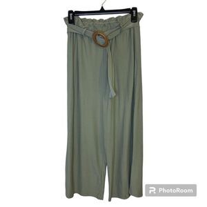 Derek Heart Olive Green Wide Leg Cropped Pants Size Small